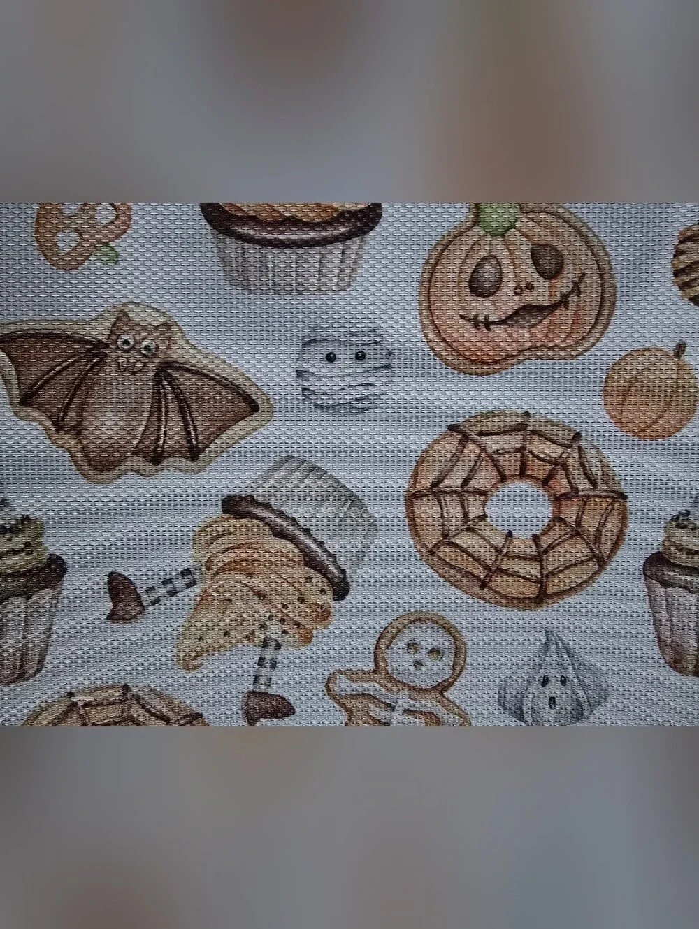 cupcakes & cashmere Halloween Treats Placemat Set - Cream, Brown, Orange